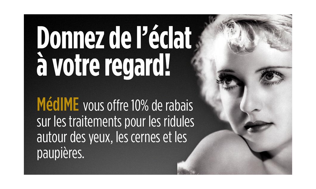 Cernes et poches sous les yeux promotion